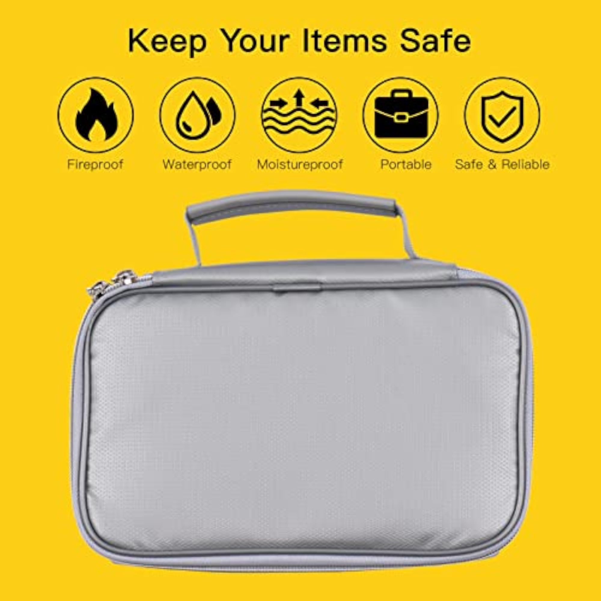 Fireproof File Document Bag with Lock